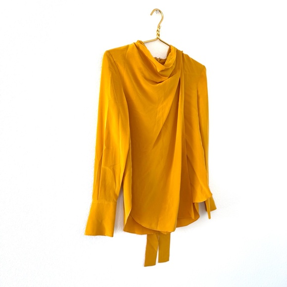 A.L.C. NWT Silk Sophie Top in Carnation in Yellow - Picture 2 of 9